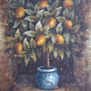 Jarrón con árbol limonero