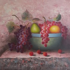 Uvas , cerezas y peras